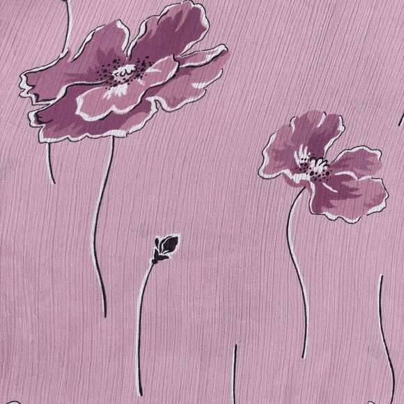 Chaps Womens Plus XXL Pink Boho Floral Blouse 3/4 Bell Sleeves Lightweight Top - Picture 11 of 11